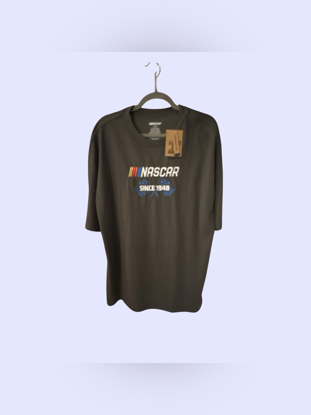 NASCAR National Association Graphic Tee Shirt Large Back Print Grey Men's M NWT